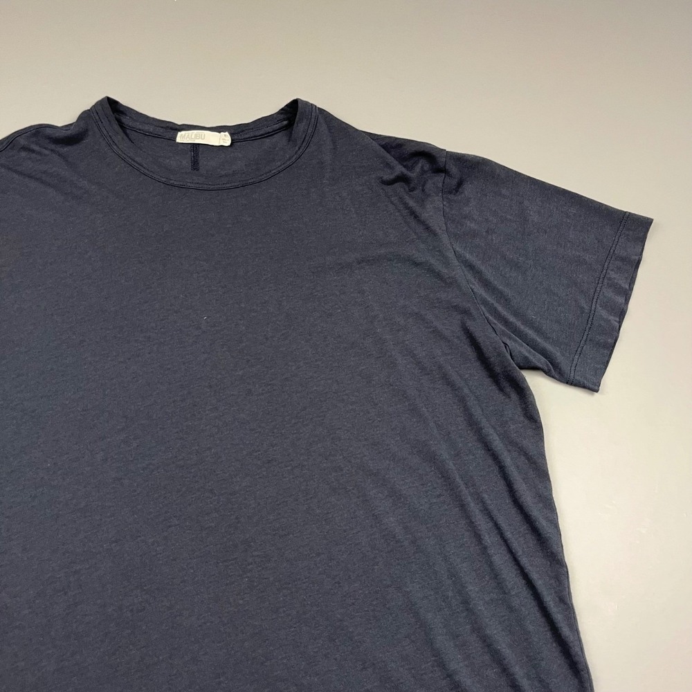 Barefoot Dreams Malibu T-Shirt Mens L Navy Cotton Modal BDMMC20582 Short Sleeve